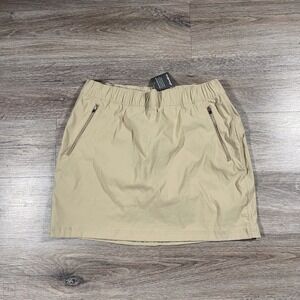 NEW Eddie Bauer Womens Rainier Skort Performance Athletic Sporty Casual 16 Beige